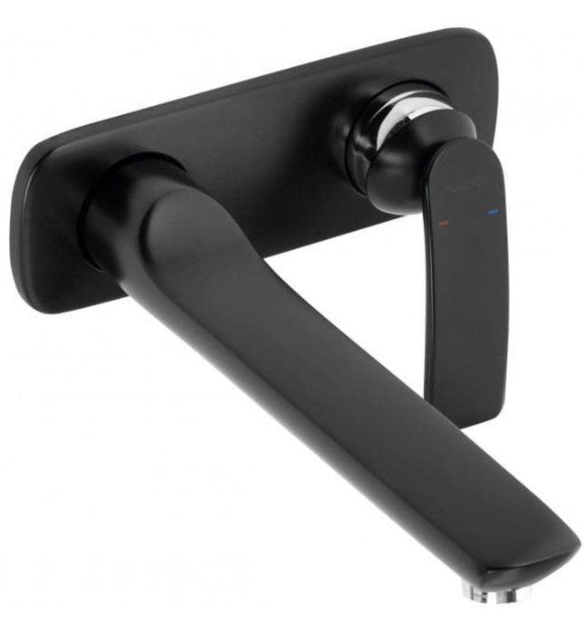 Vòi lavabo 2 chân âm tường đen Đức Kludi Balance 522478775