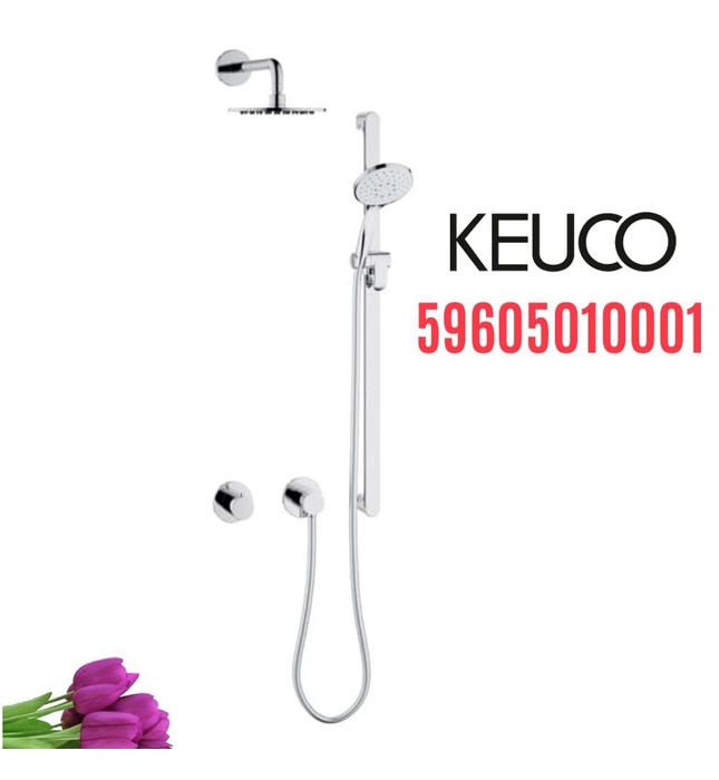 Vòi sen tắm đứng âm tường thanh trượt Đức Keuco Ixmo 59605010001