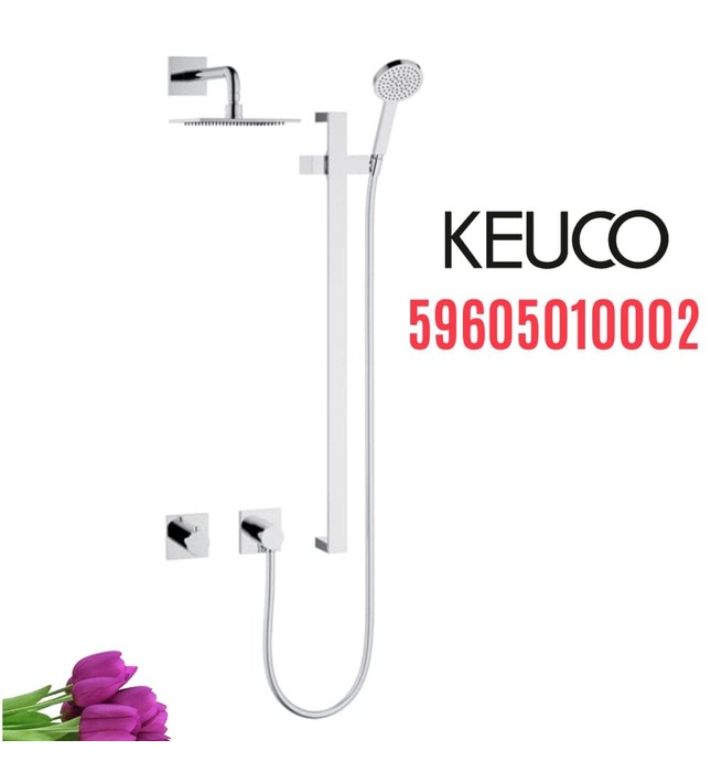 Vòi sen tắm đứng âm tường thanh trượt Đức Keuco Ixmo 59605010002