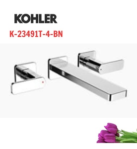 Vòi bồn tắm gắn tường Kohler Parallel K-23491T-4-BN