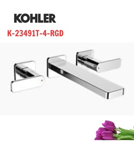 Vòi bồn tắm gắn tường Kohler Parallel K-23491T-4-RGD