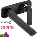 Vòi lavabo 2 chân âm tường đen Đức Kludi Balance 522478775