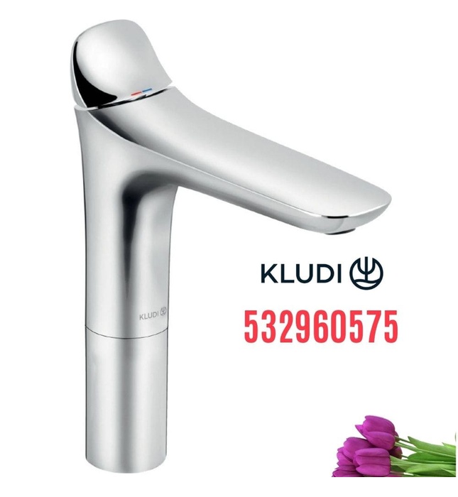 Vòi lavabo nóng lạnh 1 chân cao Kludi Amba 532960575
