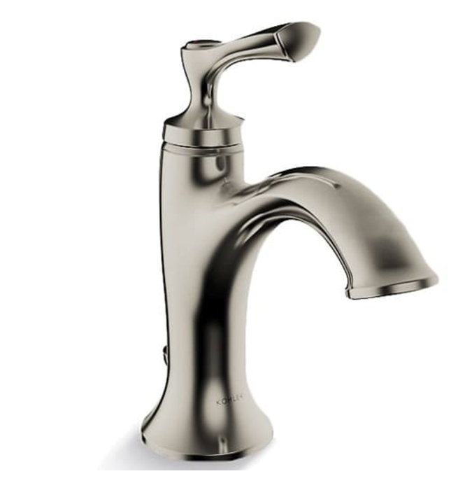 Vòi chậu rửa 1 lỗ nóng lạnh Kohler Elliston K-72782T-4-BN