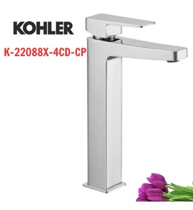 Vòi chậu rửa 1 lỗ nước lạnh thân cao Kohler honesty K-22088X-4CD-CP