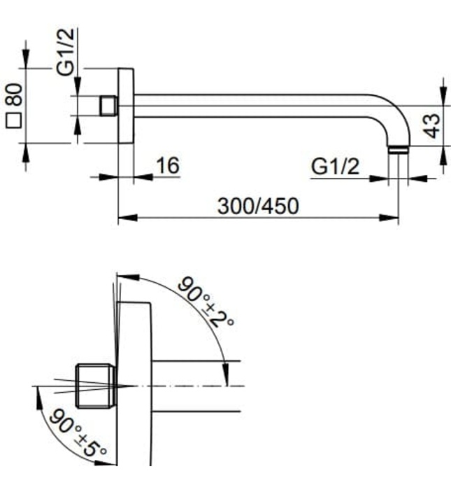 Tay sen phun mưa Đức Keuco 53088030402 Edition 300 màu vàng