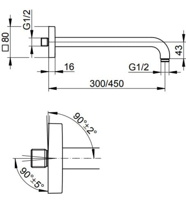 Tay sen phun mưa Đức Keuco 53088130302 Edition 300 màu đen
