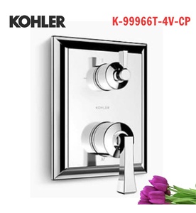 Mặt nạ sen và vòi bồn tắm cảm biến nhiệt Kohler Modulo K-99966T-4V-CP
