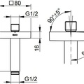 Tay sen phun mưa âm trần đen Đức Keuco 53089130102 Edition 300