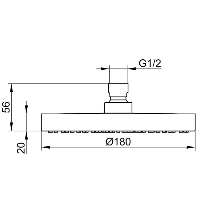 Bát sen phun mưa tròn đen Keuco 51686130100