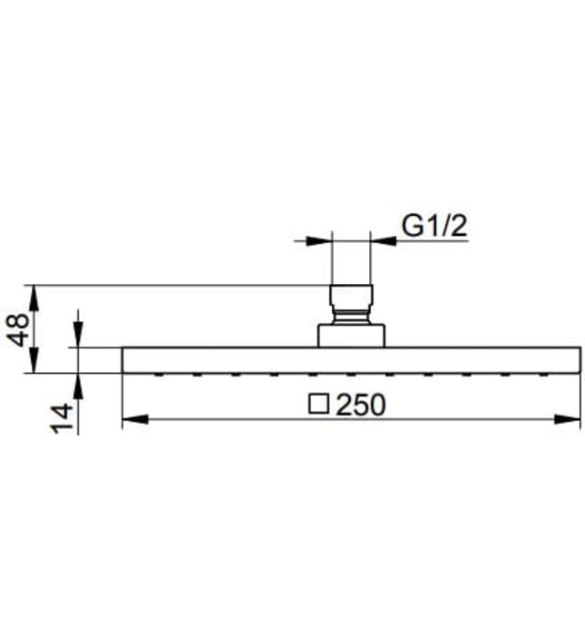 Bát sen phun mưa vuông Keuco 53086010100