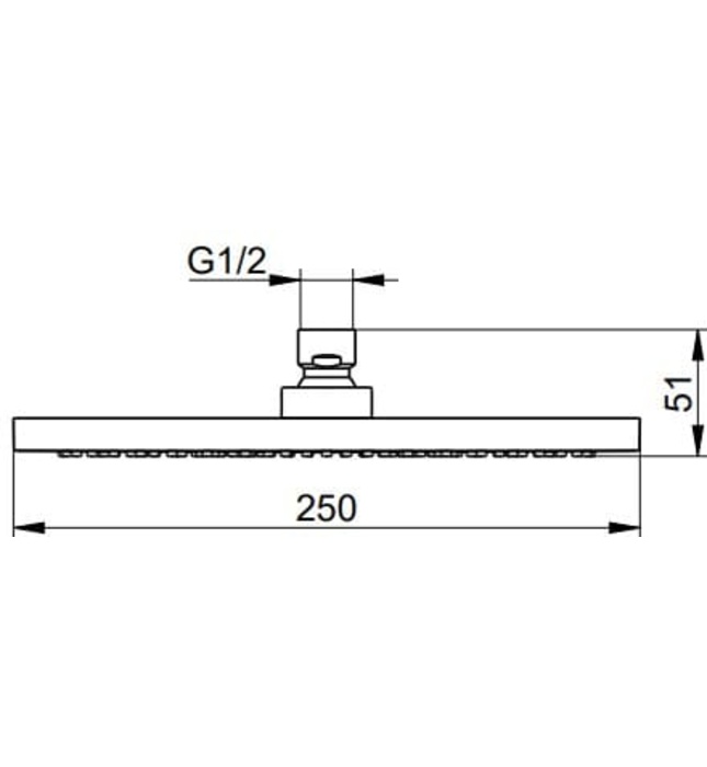 Bát sen phun mưa tròn Keuco 59986010201 (D250mm)