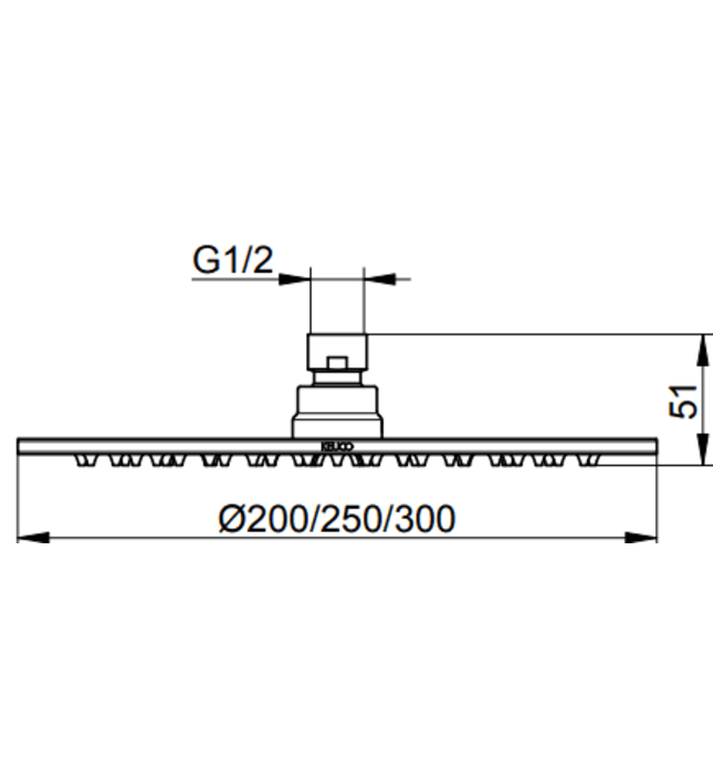 Bát sen phun mưa tròn Keuco 59986010301 (D300mm)