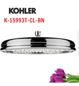 Đầu sen tròn gắn trần Kohler K-15993T-CL-BN