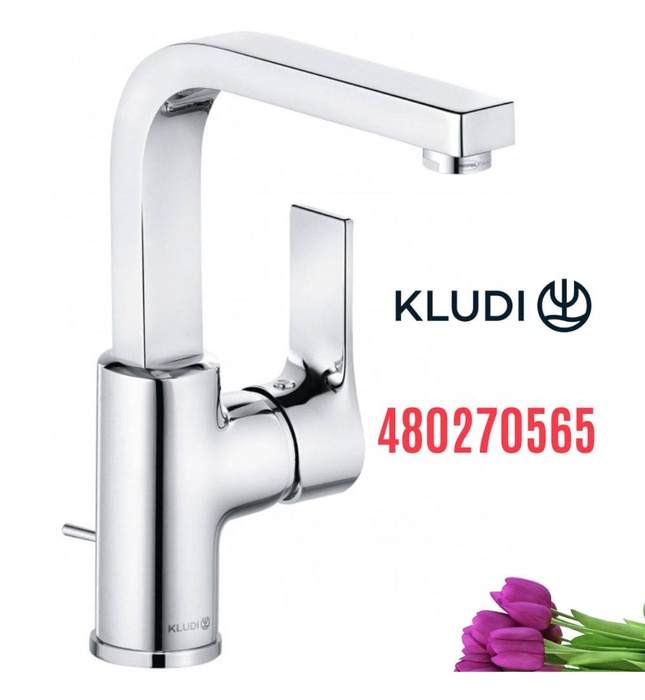 Vòi lavabo nóng lạnh 1 chân cao Zenta SL Kludi 480270565