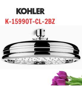 Đầu sen tắm tròn gắn trần Kohler K-15990T-CL-2BZ