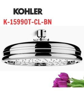 Đầu sen tắm tròn gắn trần Kohler K-15990T-CL-BN