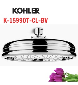 Đầu sen tắm tròn gắn trần Kohler K-15990T-CL-BV