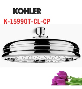 Đầu sen tròn gắn trần Kohler K-15990T-CL-CP