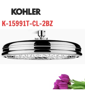 Đầu sen tròn gắn trần Kohler K-15991T-CL-2BZ