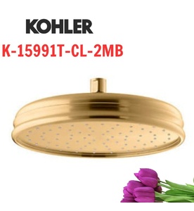 Đầu sen tròn gắn trần Kohler K-15991T-CL-2MB