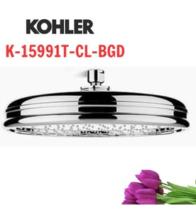 Đầu sen tròn gắn trần Kohler K-15991T-CL-BGD