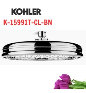 Đầu sen tròn gắn trần Kohler K-15991T-CL-BN 