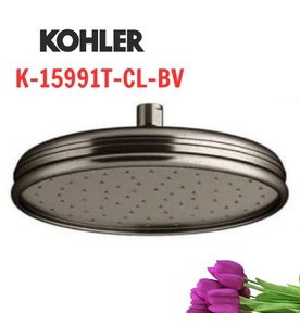 Đầu sen tròn gắn trần Kohler K-15991T-CL-BV