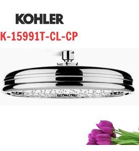 Đầu sen tròn gắn trần Kohler K-15991T-CL-CP