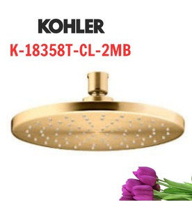 Đầu sen tắm tròn gắn trần Kohler K-18358T-CL-2MB