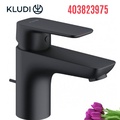 Vòi lavabo nóng lạnh 1 chân đen Kludi Pure & Stlye 403823975
