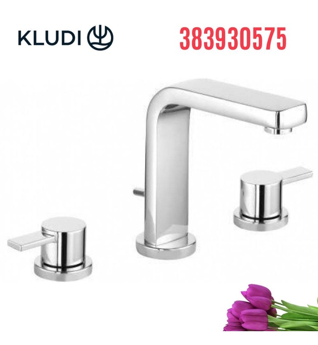 Vòi lavabo nóng lạnh gắn chậu 3 chân Zenta Kludi 383930575