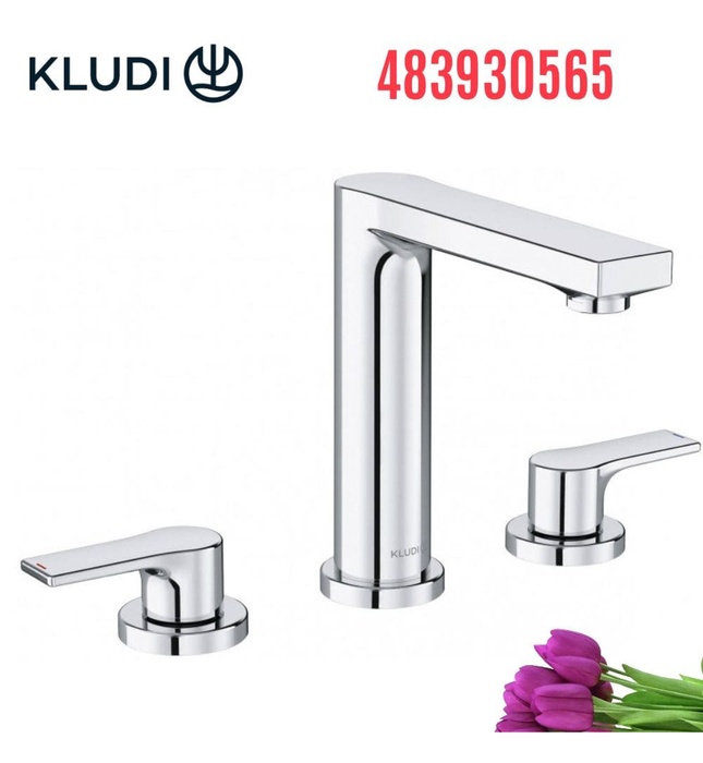 Vòi lavabo nóng lạnh gắn chậu 3 chân Zenta SL Kludi 483930565