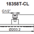 Đầu sen tắm tròn gắn trần Kohler K-18358T-CL-TT