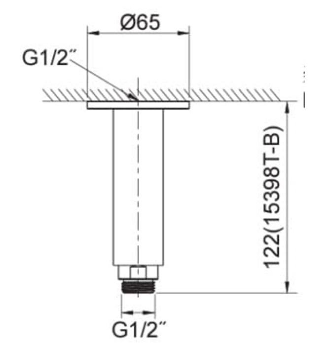 Tay sen gắn trần Mỹ Kohler K-15398T-B-BN