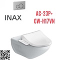 Bồn cầu âm tường nắp điện tử Inax AC-23P+CW-H17VN