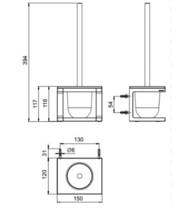 Hộp đựng bàn chải bồn cầu Kohler Stages K-27368T-CH7
