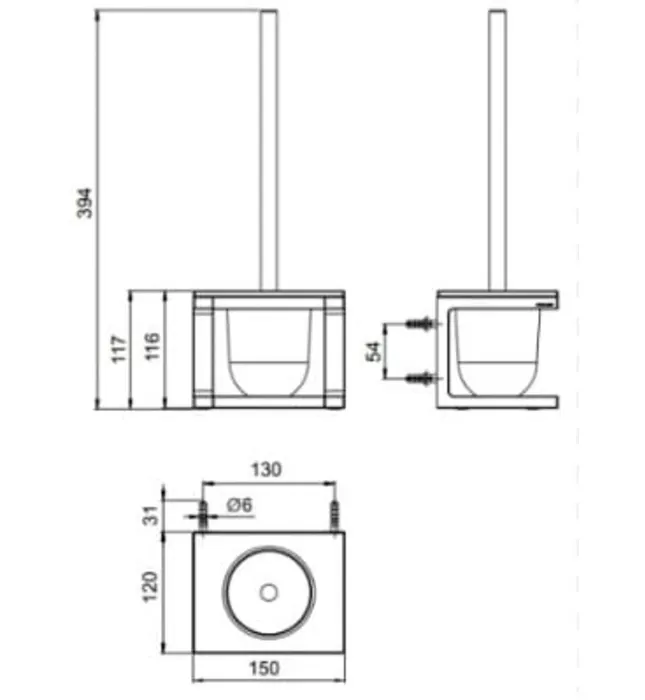 Hộp đựng bàn chải bồn cầu Kohler Stages K-27368T-CH7