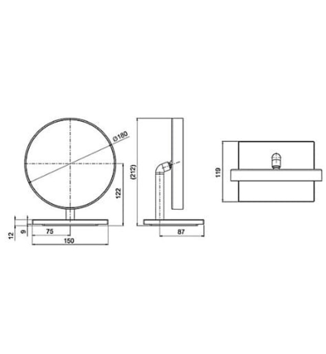 Gương tròn để bàn Kohler Stages K-27369T-BW7