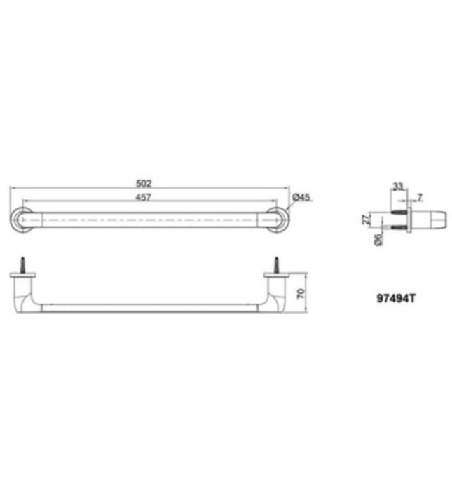 Thanh treo khăn Kohler Avid K-97494T-CP