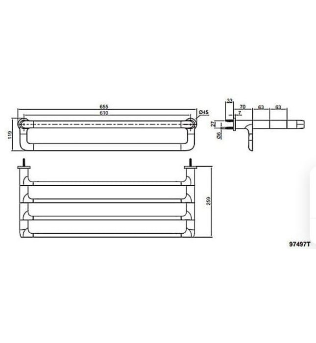Thanh treo khăn 2 tầng Kohler Avid K-97497T-2BL