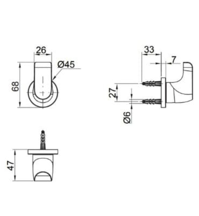 Móc treo tường Kohler Avid K-97499T-2MB​
