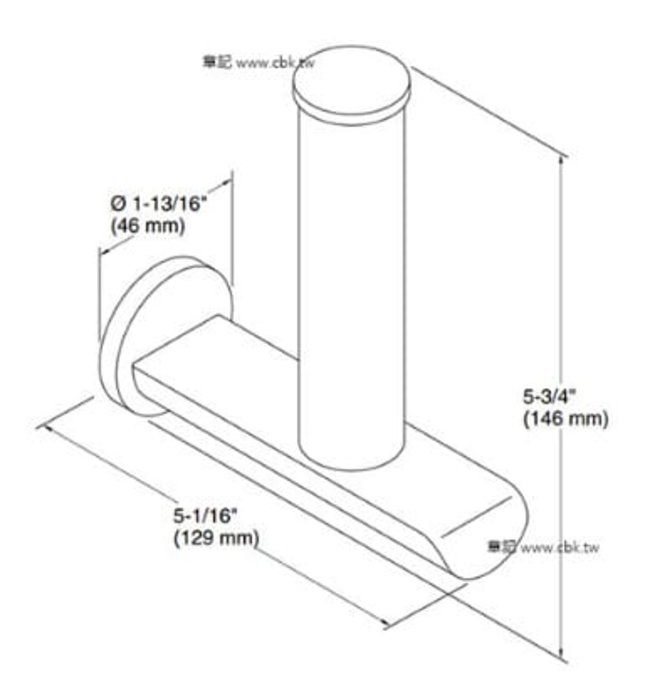 Lô treo giấy vệ sinh đứng Kohler Avid K-97502T-2BL