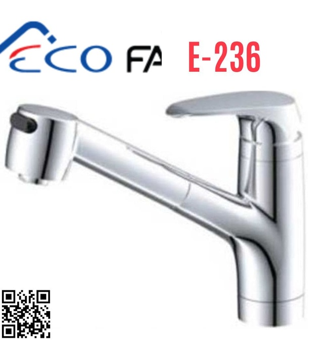 Vòi rửa bát gắn chậu cần rút Hàn Quốc Ecofa E-236