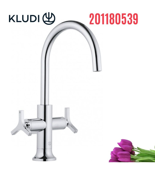 Vòi lavabo 1 chân 2 núm xoay Nova Fonte Kludi 201180539