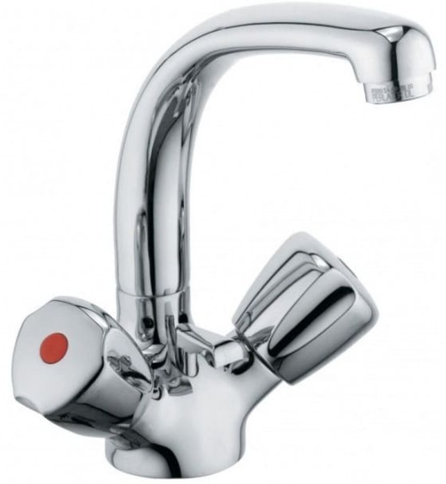 Vòi lavabo nóng lạnh 1 chân 2 núm xoay Standard Kludi 210370515