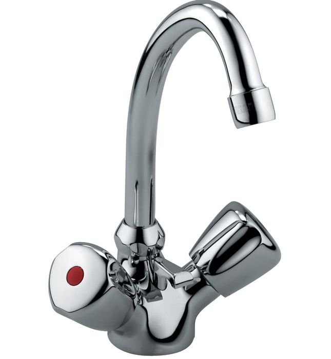 Vòi lavabo nóng lạnh 1 chân 2 núm xoay Standard Kludi 210620515