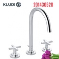 Vòi lavabo nóng lạnh 3 chân 2 núm xoay Kludi Nova Fonte 201430520