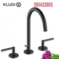 Vòi lavabo nóng lạnh 3 chân 2 tay gạt đen Kludi Nova Fonte 201433915