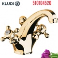 Vòi lavabo 1 chân 2 núm xoay vàng Adlon Kludi 510104520